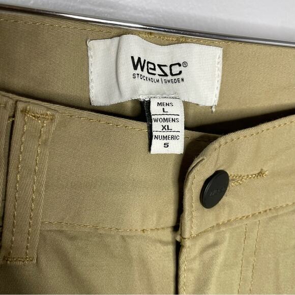 WeSC Men's Khaki Montauk Engineered Chino Pants Unisex Men's L Women's XL - Picture 9 of 10